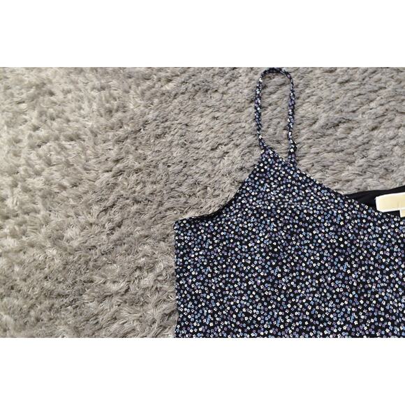 Michael Kors Black Floral V Neck Shift Dress 2XL Knee Length Sleeveless - Picture 6 of 7